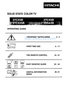 Hitachi 6-17 18-31 46-51 (53 pages) TV Operating Manuals Hitachi 6-17 18-31 46-51 (53 pages) TV Operating Manuals