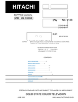 Hitachi 27GX01B-501 27GX01B-511 CLU-351U (51 pages) TV Service Manual