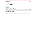 Hitachi QR20861 (48 pages) TV Operating Manual