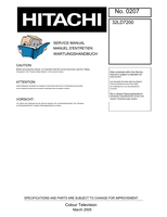 Hitachi 32LD7200 (58 pages) TV Service Manual