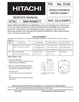 Hitachi 36SDX01SR 36SDX01S MM1R MM1T 36SDX88B MM1 (16 pages) TV Service Manual