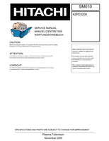 Hitachi SM010 42PD3200 (50 pages) TV Service Manual
