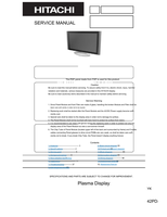Hitachi 031E ---------------------------101 (116 pages) TV Service Manual