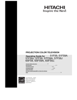 Hitachi 51F59J 57F59 57F59A 57F59J 65F59 65F59A 51F59 51F59A (76 pages) TV Operating Manual