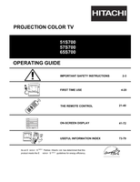 Hitachi 51S700 57S700 65S700 (80 pages) TV Operating Manual