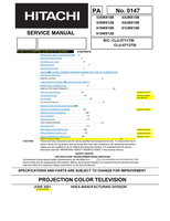 Hitachi 53SWX10B 53SWX12B 61SWX10B 61SWX12B CLU-5713TSI 43UWX10B (171 pages) TV Service Manual