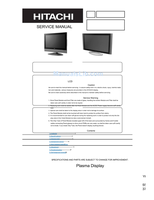 Hitachi 55PD8800TA (128 pages) TV Service Manual