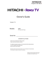 Hitachi 55R7 (84 pages) TV Operating Manual