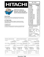Hitachi C1422R C1422T C2122T CP1422R CP2122R CP1422T CP2022T CP2122T (133 pages) TV Service Manual