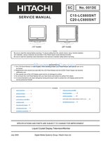 Hitachi C15-LC880SNT (38 pages) TV Service Manual