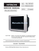 Hitachi C21-F880S (57 pages) TV Service Manual