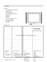 Hitachi C21-FL21F (36 pages) TV Service Manual