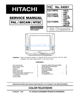 Hitachi C2178FS (34 pages) TV Service Manual