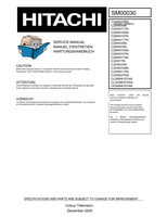 Hitachi SM00030 C24W410SN C24W430N C24W511TN C28W410SN C28W410TN (133 pages) TV Service Manual