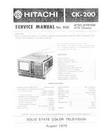 Hitachi CK-200 (22 pages) TV Service Manual