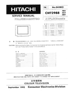 Hitachi CMT2988-981 (39 pages) TV Service Manual