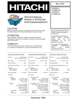 Hitachi CP2896TA CP2896TAN CP2996TA CP2996TAN (112 pages) TV Service Manual