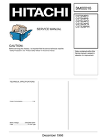 Hitachi SM00016 CST258PC CST258PS CST32APC CST32APS CST32BPW (59 pages) TV Service Manual