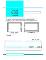 Hitachi L26-H03B L26-H03W L32-H03B L32-H03W 2009-3 (49 pages) TV Service Manual