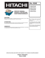 Hitachi L26HP03E L26HP03U L32HP03E L32HP03U (93 pages) TV Service Manual
