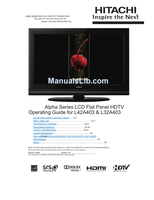 Hitachi L32A403 (51 pages) TV Operating Manual