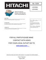 Hitachi L32VK06U L42VK06U (113 pages) TV Service Manual