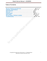 Hitachi LE32E6R9 (20 pages) TV Service Manual
