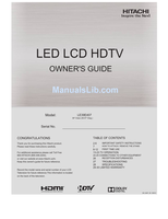 Hitachi LE39E407 OGE40739103013 (33 pages) TV Operating Manual