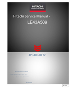 Hitachi LE43A509 (20 pages) TV Service Manual