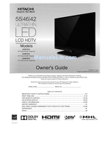 Hitachi LE55T516 LE46T516 LE42T516 (60 pages) TV Operating Manual