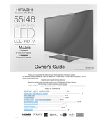 Hitachi LE55W806 LE48W806 ES-G122201 (43 pages) TV Operating Manual