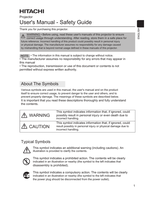 Hitachi PJ-TX200 (82 pages) TV Operating Manual