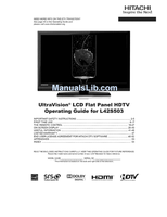 Hitachi L42S503 (56 pages) TV Operating Manual