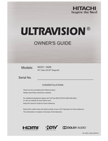 Hitachi 50C61 OG50C6150Z604232018 (40 pages) TV Operating Manual