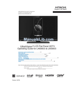Hitachi L55S603 (60 pages) TV Operating Manual