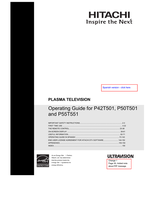 Hitachi P50T501 (160 pages) TV Operating Manual