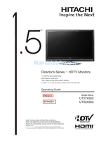 Hitachi UT37X902 UT42X902 (167 pages) TV Operating Manual