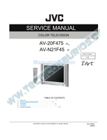 JVC YA052 AV-20F475 AV-N21F45 (55 pages) TV Service Manual