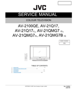 JVC YA552 AV-2100QE AV-21Q17 AV-21QMG7 AV-21QMG7B (67 pages) TV Service Manual