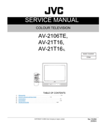 JVC YA394 AV-2106TE AV-21T16 RM-C360GY (89 pages) TV Service Manual