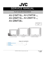 JVC YA405 AV-21MT16 AV-25MT16 AV-29MT36 RM-C1287 AV-21MT36 (122 pages) TV Service Manual