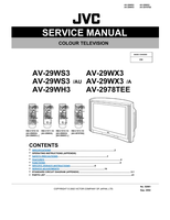 JVC AV-29WS3 AV-29WH3 RM-C1011 RM-C1010 RM-C1010-1H RM-C1011-1H (78 pages) TV Service Manual