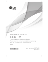 LG LB45** *MFL68024303* MFL68024303 (33 pages) TV Operating Manual