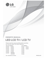 LG 22LE5300 22LE6500 26LE5300 26LE6500 32LE5300 32LE4600 (73 pages) TV Operating Manuals LG 22LE5300 22LE6500 26LE5300 26LE6500 32LE5300 32LE4600 (73 pages) TV Operating Manuals