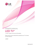 LG MT75* (29 pages) TV Operating Manual