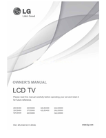 LG 26CS460 32CS560 32CS460 37CS560 42CS530 42CS560 32LS3400 (84 pages) TV Operating Manual