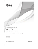 LG 22LN4500 26LN4500 MFL67651182 (32 pages) TV Operating Manual