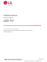 LG *MFL720747022312REV01* (36 pages) TV Operating Manual