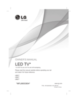 LG LB55** LB56** LB62** *MFL68003804* MFL68003804 (480 pages) TV Operating Manuals LG LB55** LB56** LB62** *MFL68003804* MFL68003804 (480 pages) TV Operating Manuals