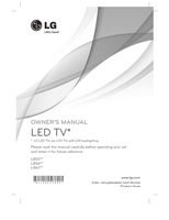 LG LB55** LB56** LB62** *MFL68003809* MFL68003809 (41 pages) TV Operating Manuals LG LB55** LB56** LB62** *MFL68003809* MFL68003809 (41 pages) TV Operating Manuals